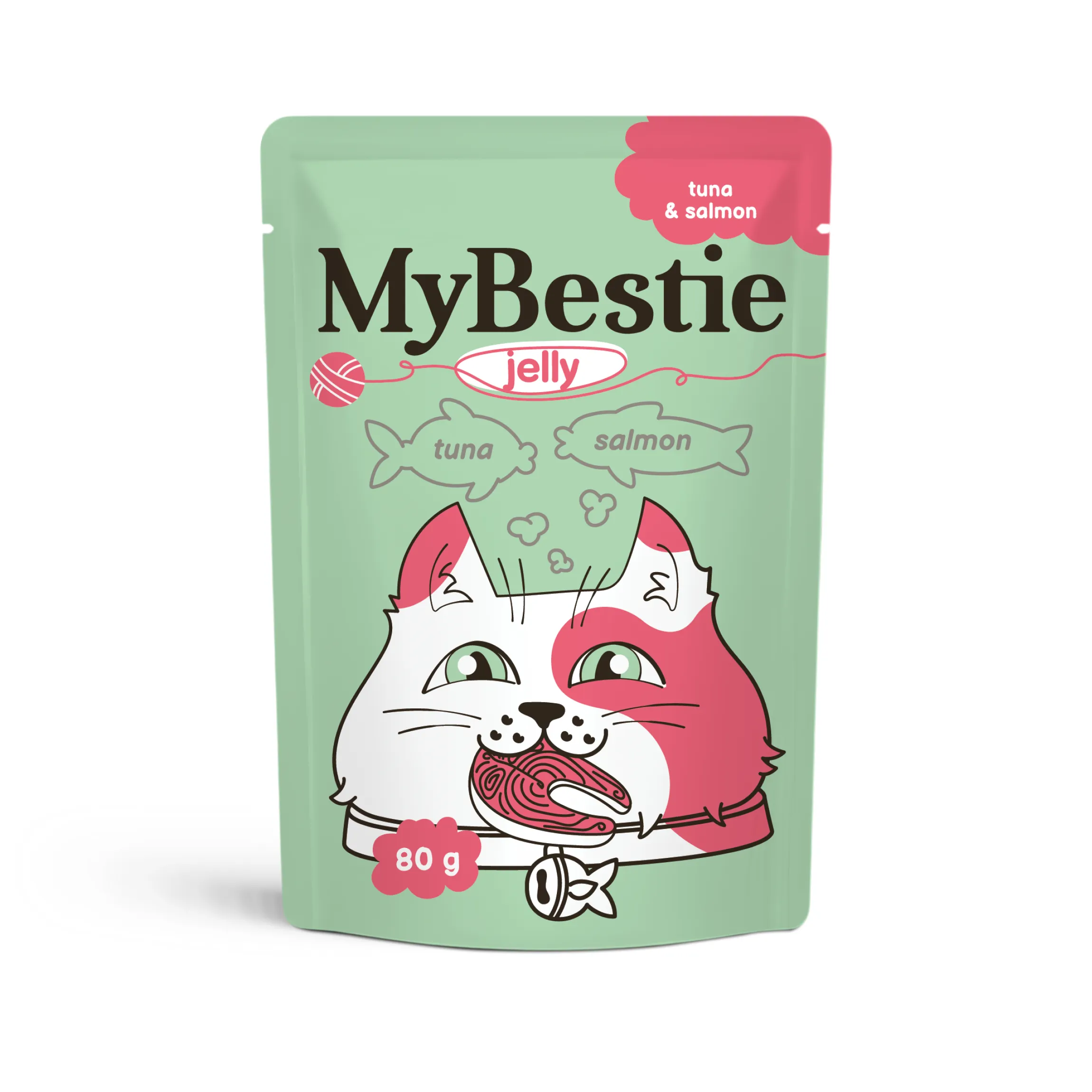 МайБести Пауч Тунец и Лосось в ЖЕЛЕ 80 гр