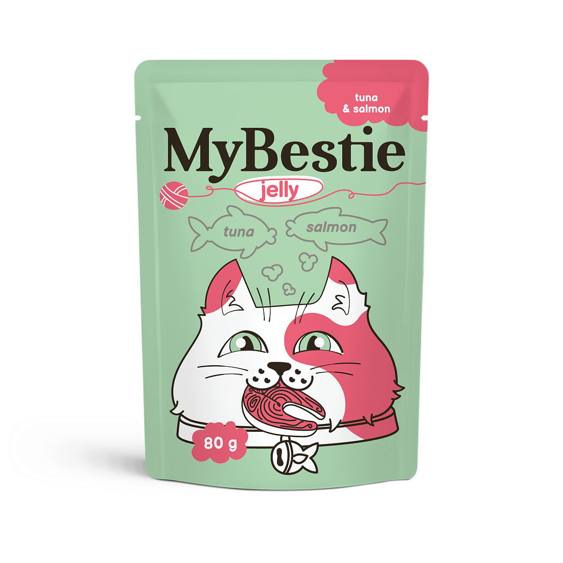 МайБести Пауч Тунец и Лосось в ЖЕЛЕ 80 гр